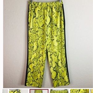 Neon snakeskin print pants, great for parties, costumes, raves Size Medium